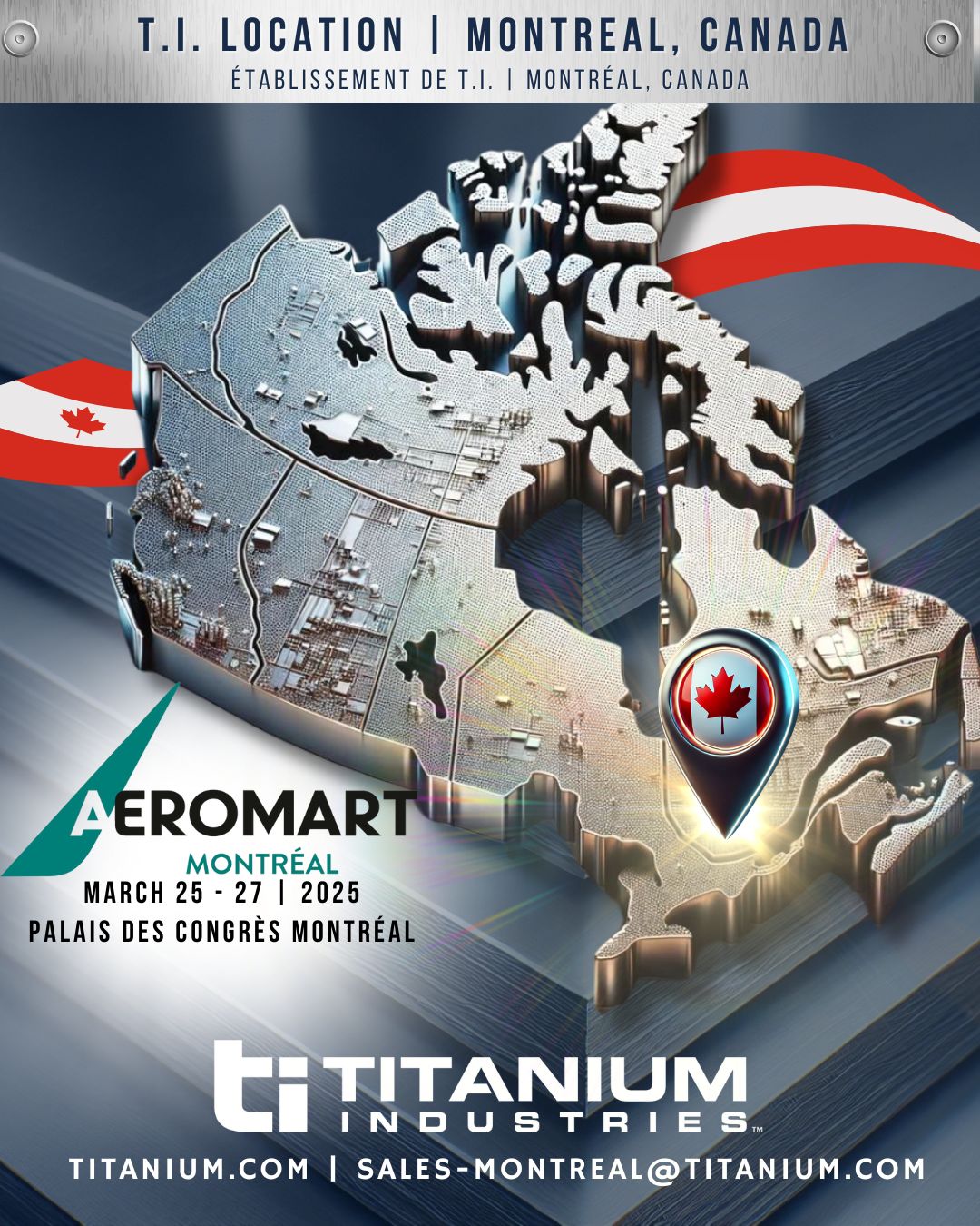 Titanium Industries to Exhibit at Aeromart Montreal 2025