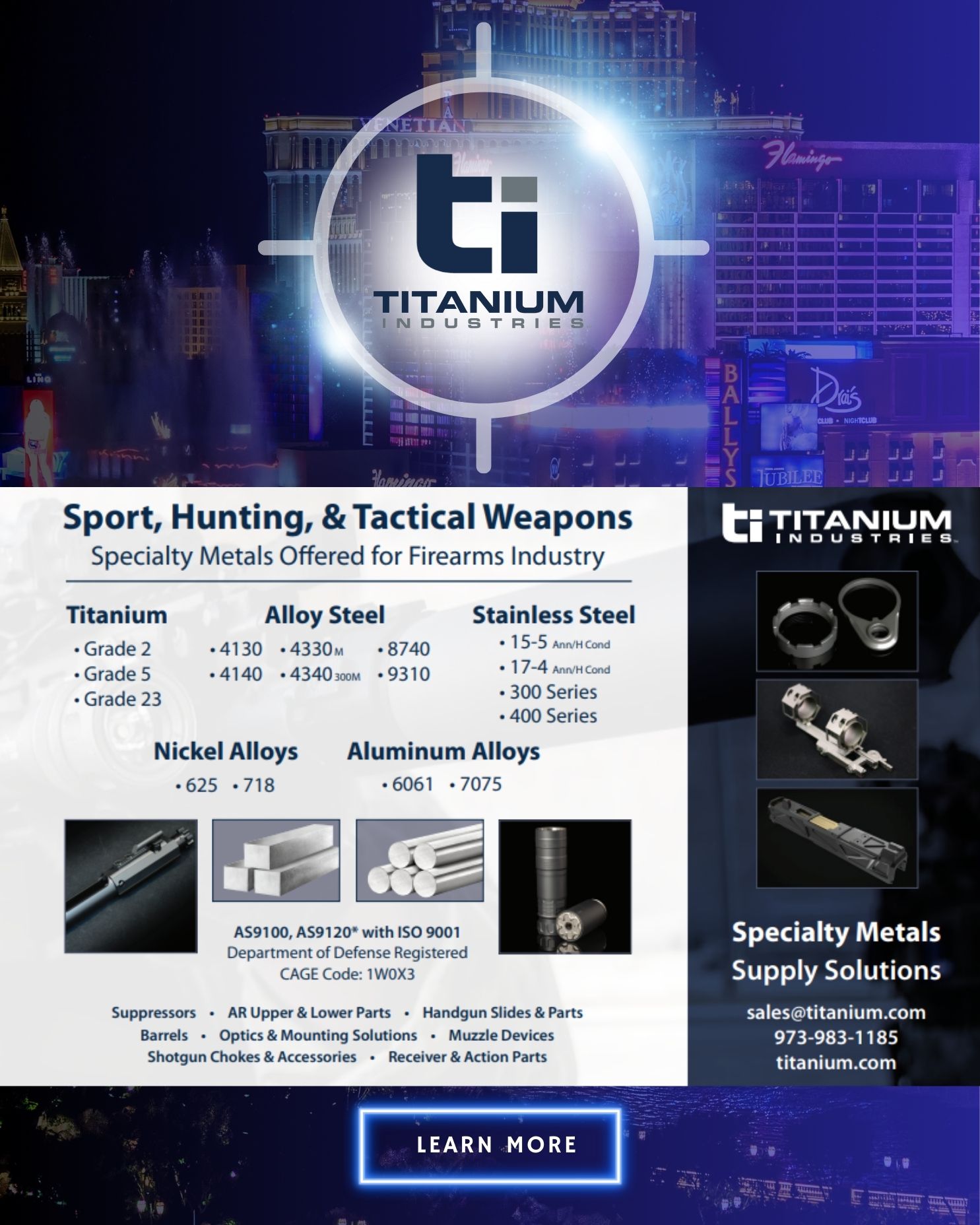 Shotshow | Firearms Metal Supplier | Supplier Showcase